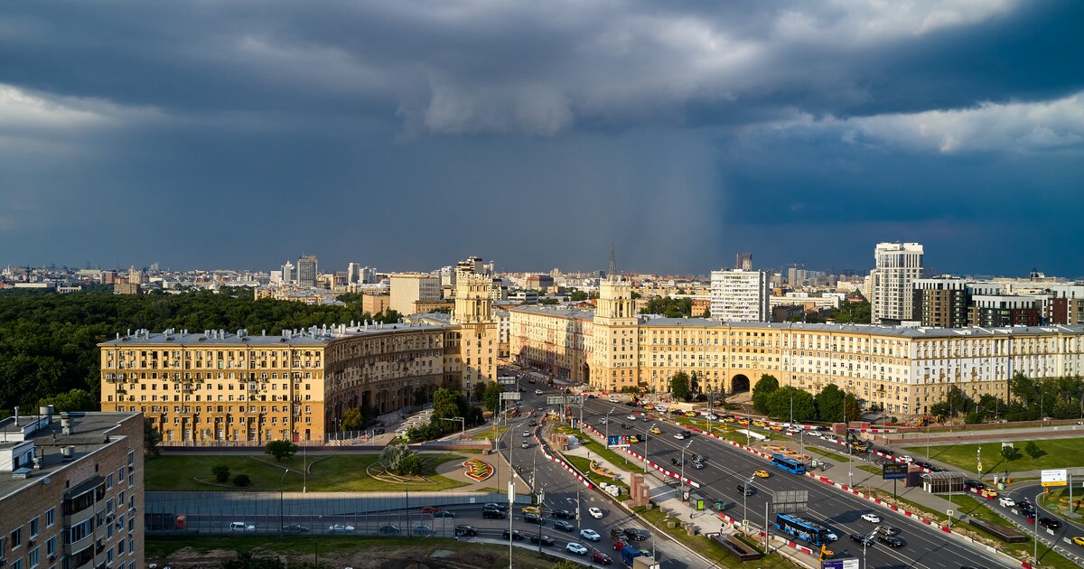 Дождь и гроза ожидаются в Москве в конце недели